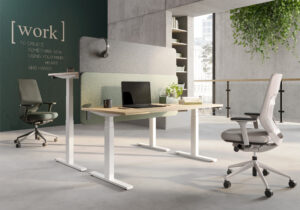 FM Sitz-Stehtisch Fouraction Doppelarbeitsplatz - Bürotrend Büromöbel, Büroeinrichtung, Bürotechnik Bielefeld OWL