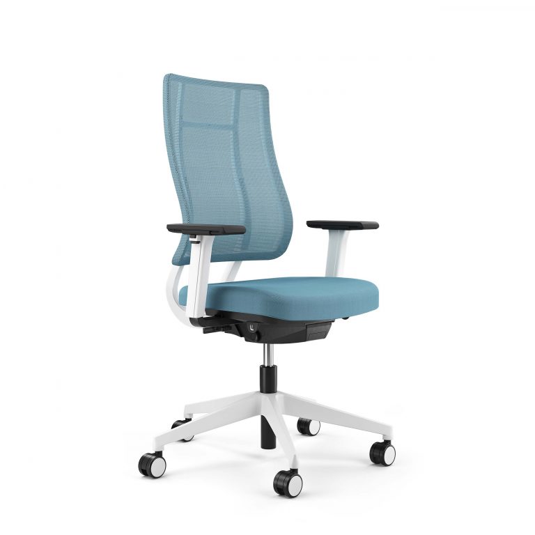 Bürotrend Büromöbel, Büroeinrichtung, Bürotechnik Bielefeld OWL | Viasit Bürodrehstuhl Newback Farbe blau